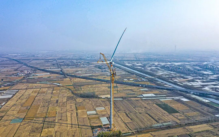 麥田工況實錄 | 徐工XGL3300-220S動臂塔機170米高空顯身手